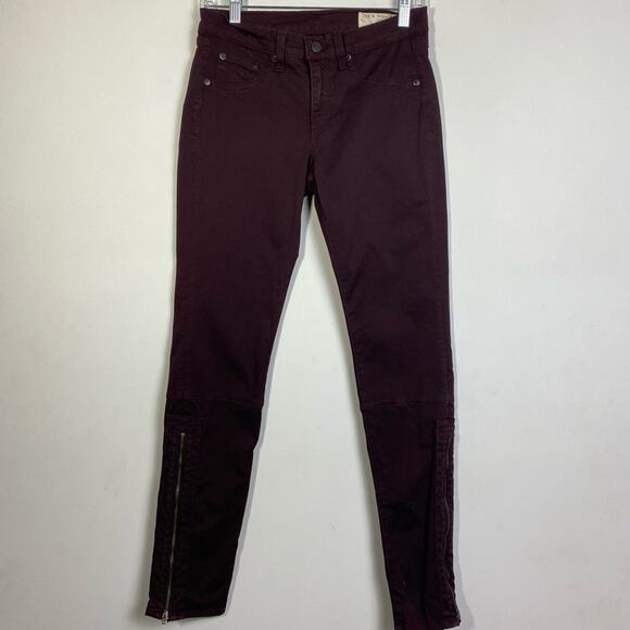 RAG & BONE DEVI SIDE LEG ZIP SKINNY JEANS SIZE 27 - Picture 4 of 12